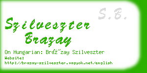 szilveszter brazay business card